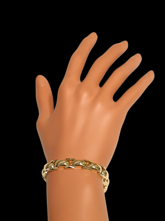 14 Karaat gouden schakelarmband. Occasion. #28452 - Afbeelding 2