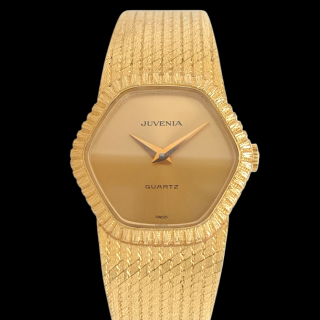 18 Karaat gouden damespolshorloge. Zwitsers, Juvenia #28454