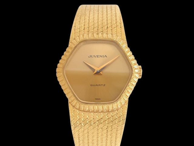 18 Karaat gouden damespolshorloge. Zwitsers, Juvenia #28454
