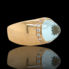 Unieke handgemaakte gouden ring (van Arnold van Dodewaard) aquamarijn/diamant Occasion #28483 - Afbeelding 3