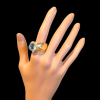 Unieke handgemaakte gouden ring (van Arnold van Dodewaard) aquamarijn/diamant Occasion #28483 - Afbeelding 5