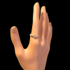 Rosé gouden briljant ring met paddenstoel zetting. 26480???? - Afbeelding 2