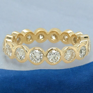 Gouden alliance ring met ronde zettingen. 16-2,32ct W.Si #28511