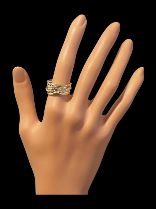 Gouden Endless rope ring, handgemaakt unicum uit eigen atelier #28563 - Afbeelding 2