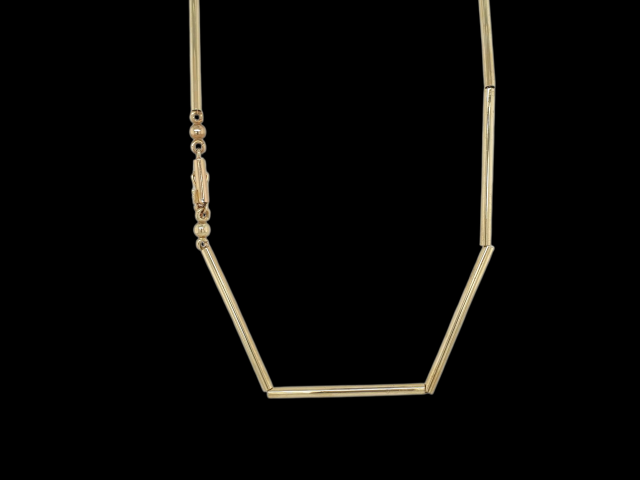 Moderne gouden halsketting, tweede hands. #28609 - Afbeelding 2