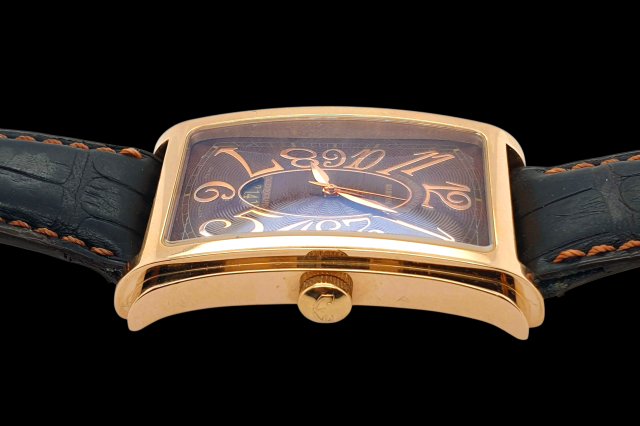 Vintage18K Geelgouden heren polshorloge van Cuervo Y Sobrinos Habana - Prominente #28738 - Afbeelding 5