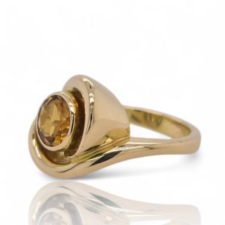 18 Karaat geelgouden ring met citrien - occasion #18952