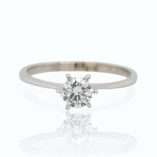 14 karaat witgouden ring met diamant  #28774