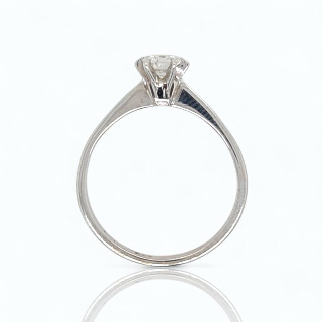14 karaat witgouden ring met diamant  #28774 - Afbeelding 4