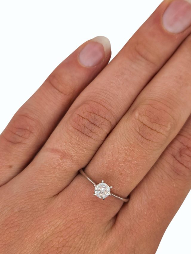 14 karaat witgouden ring met diamant  #28774 - Afbeelding 5