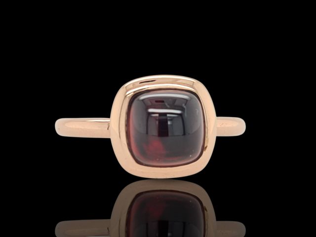 Roségouden ring met granaat - Nieuw #28823 - Afbeelding 2