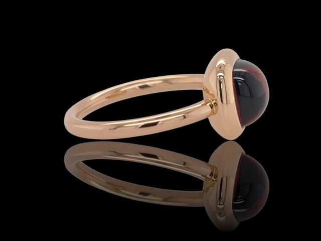 Roségouden ring met granaat - Nieuw #28823 - Afbeelding 3