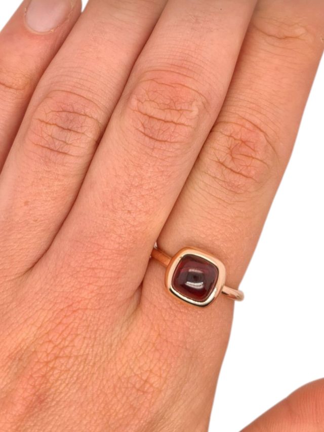 Roségouden ring met granaat - Nieuw #28823 - Afbeelding 4