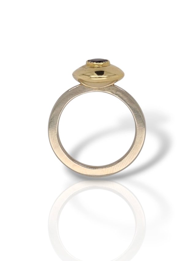 Bicolor gouden ring met Amethist #16881 - Afbeelding 4