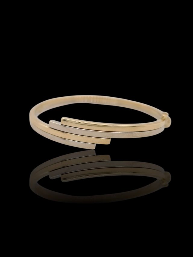 Bicolor gouden armband occasion #28829 - Afbeelding 4
