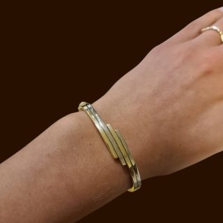 Bicolor gouden armband occasion #28829