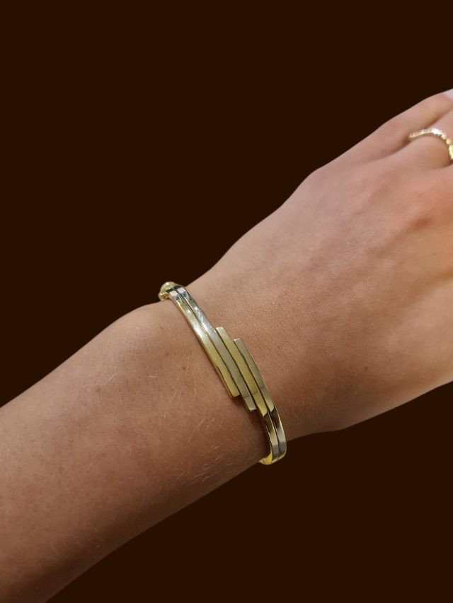 Bicolor gouden armband occasion #28829