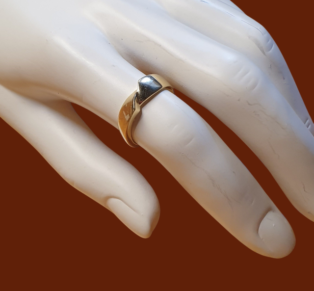 14 Karaat gouden strakke handgemaakte ring. # 2113 - Afbeelding 4
