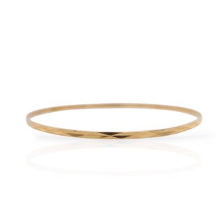 18 karaat gouden bangle armband met facet reliëf- occasion #28839