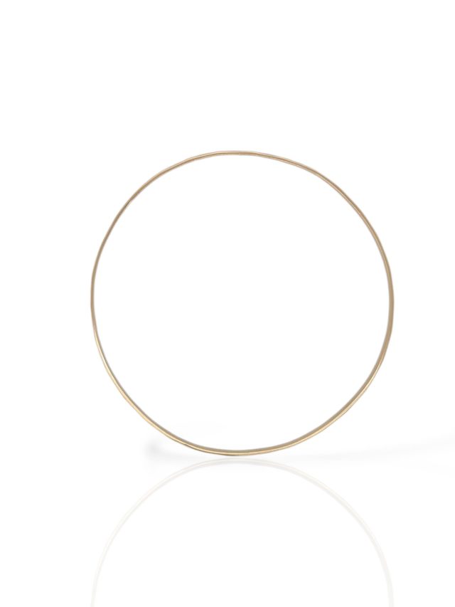 18 karaat gouden bangle armband met facet reliëf- occasion #28839 - Afbeelding 2