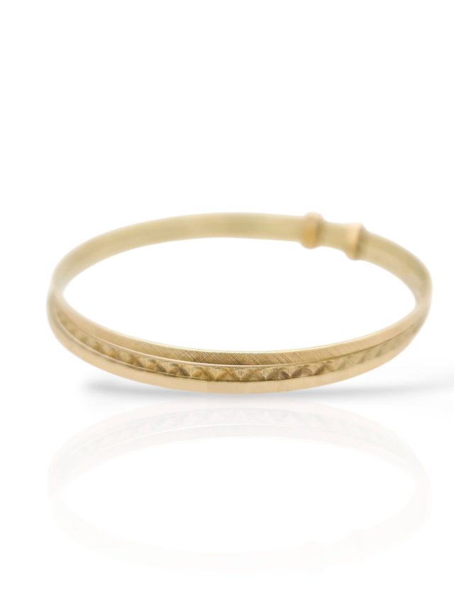 Prachtige geelgouden bangle armband in drie delen Occasion #28836 - Afbeelding 4