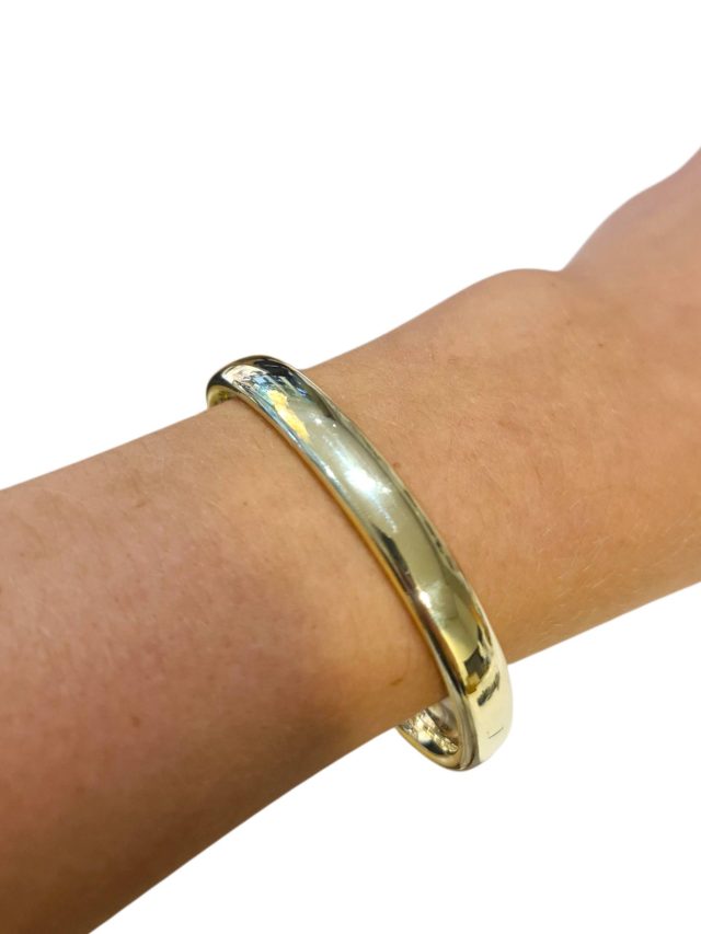 Goud/zilver bangle armband occasion #28830 - Afbeelding 2