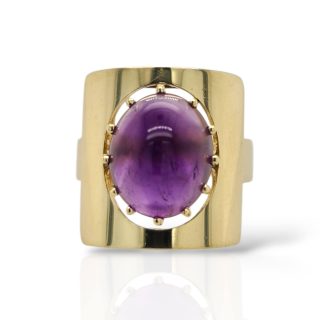 Unieke gouden ring met Amethist - occasion #28840
