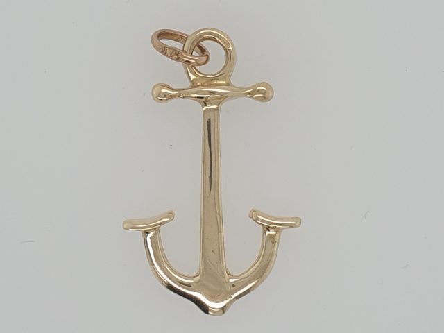 14 karaat gouden bedel, Anker #28883