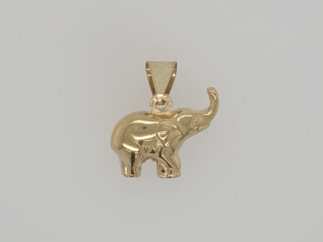 14 karaat gouden bedel, olifant. #28879