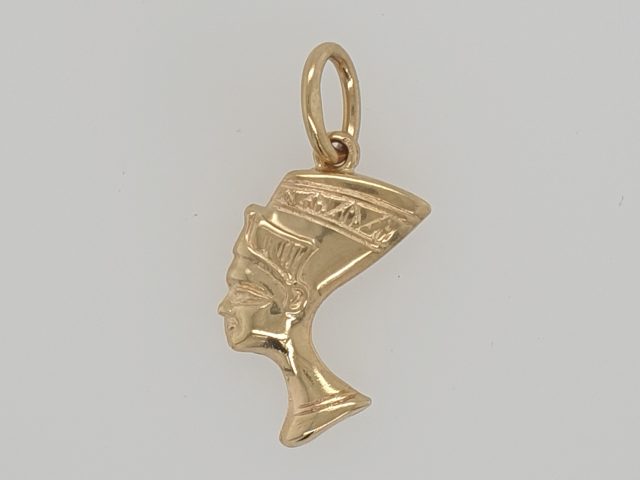 14 karaat gouden bedel, farao. #28878