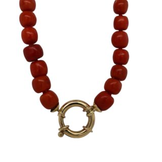 Kralencollier van bloedkoraal - occasion #28777