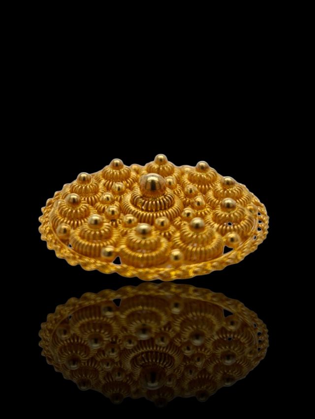 14 k gouden oosterse broche - occasion #28857 - Afbeelding 2