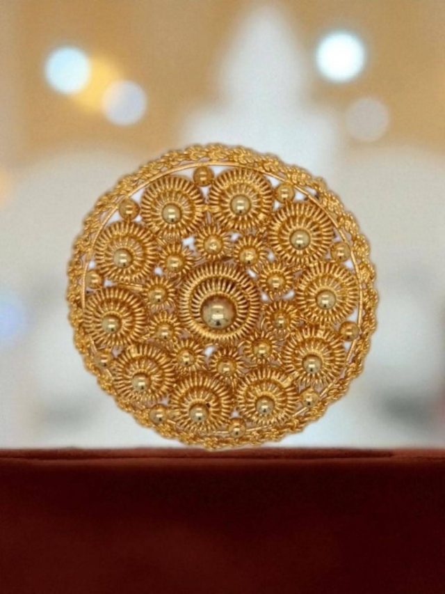 14 k gouden oosterse broche - occasion #28857