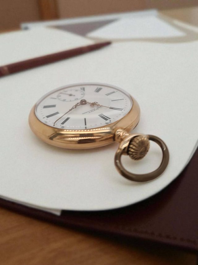 14 karaat gouden zakhorloge - occasion #28867 - Afbeelding 3