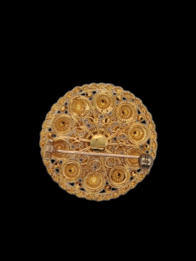 14 k gouden oosterse broche - occasion #28857 - Afbeelding 3