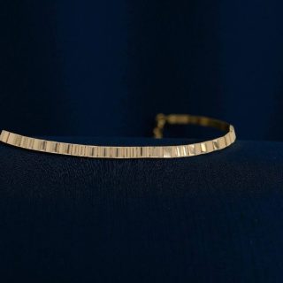 14 K gouden collier van massieve plaatjes - occasion #28688