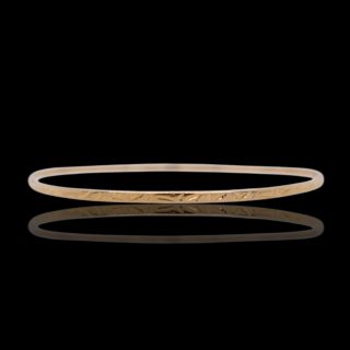 18 karaat gouden bangle armband met fantasie reliëf- occasion #28946