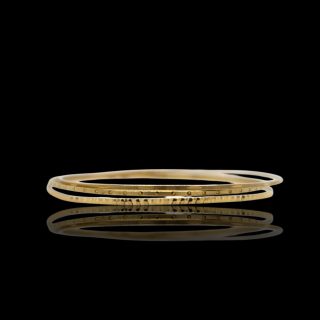 Set van drie geelgouden bangle armbanden Occasion #28944