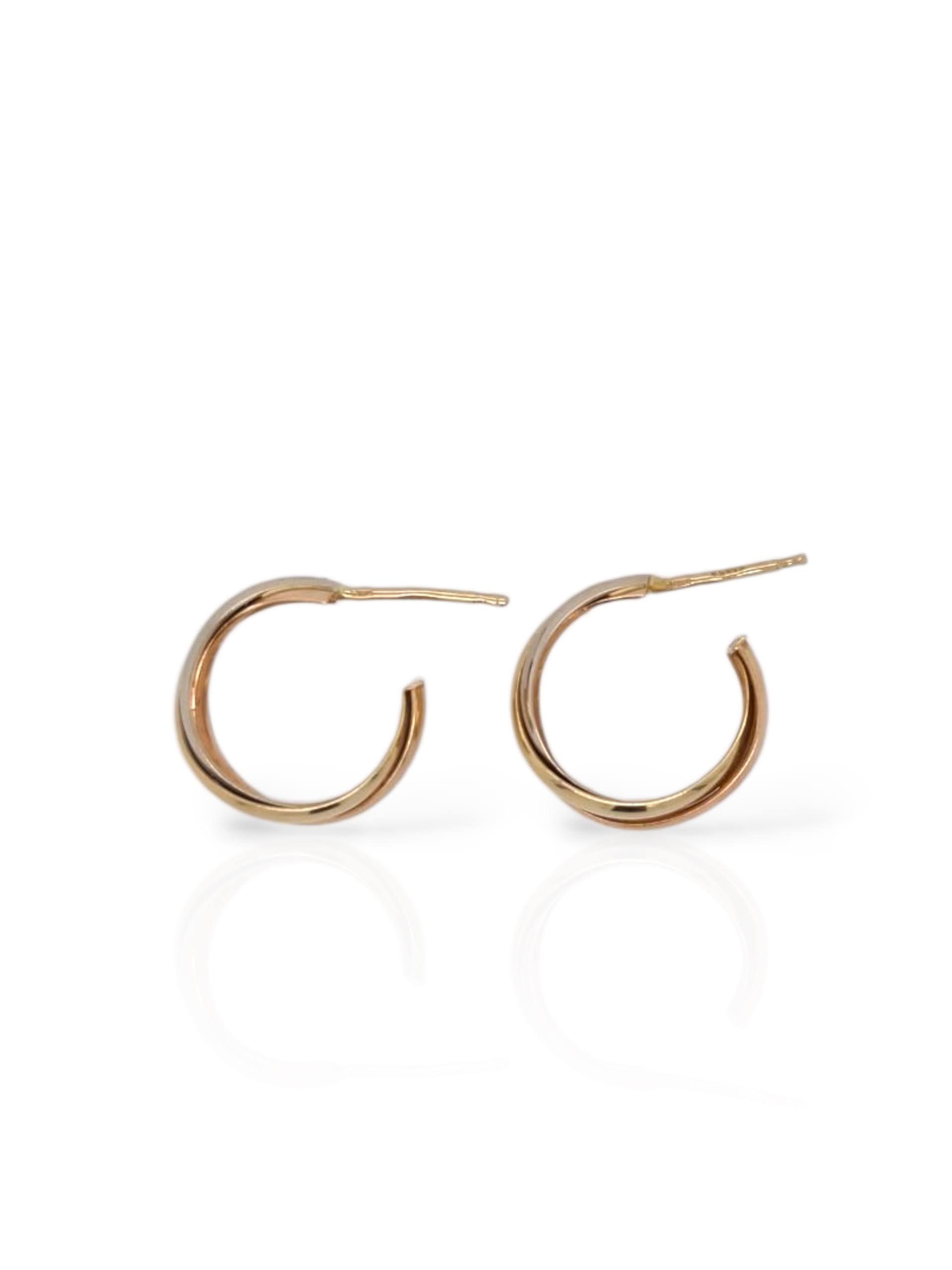 Solide creolen van 14 karaats goud #28803 - Afbeelding 4