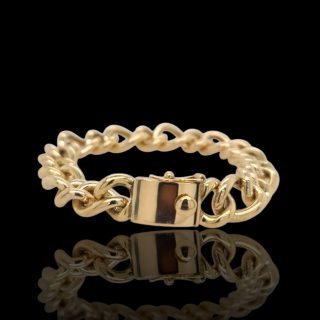 14 karaat massieve geelgouden gourmet armband - Occasion # 28996