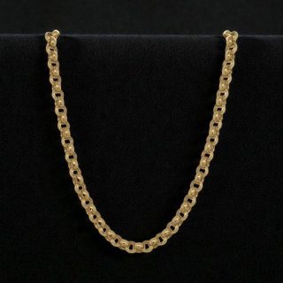 Geelgouden jasseron collier - occasion #29008