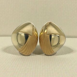 14 karaat geelgouden vintage clip oorknoppen - occasion #29018