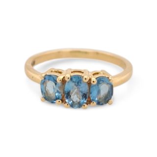 14 Karaat gouden ring met Aquamarijn #29005