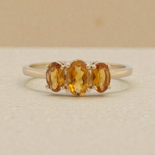 14 Karaat gouden ring met Citrien #29003