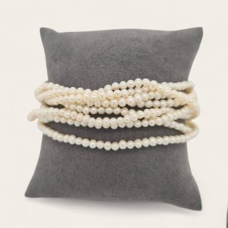 Parelarmband met 18 karaat geelgouden slot #29021