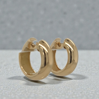 Solide creolen van 14 karaats goud #29029