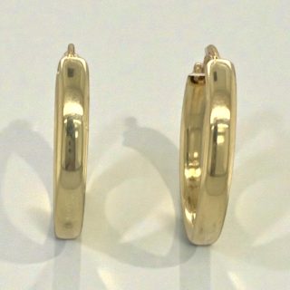 Elegante creolen van 14 karaats geelgoud #29086