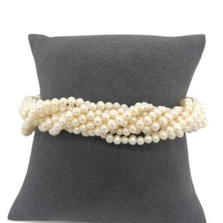 Parelarmband met 18 karaat geelgouden slot #29021