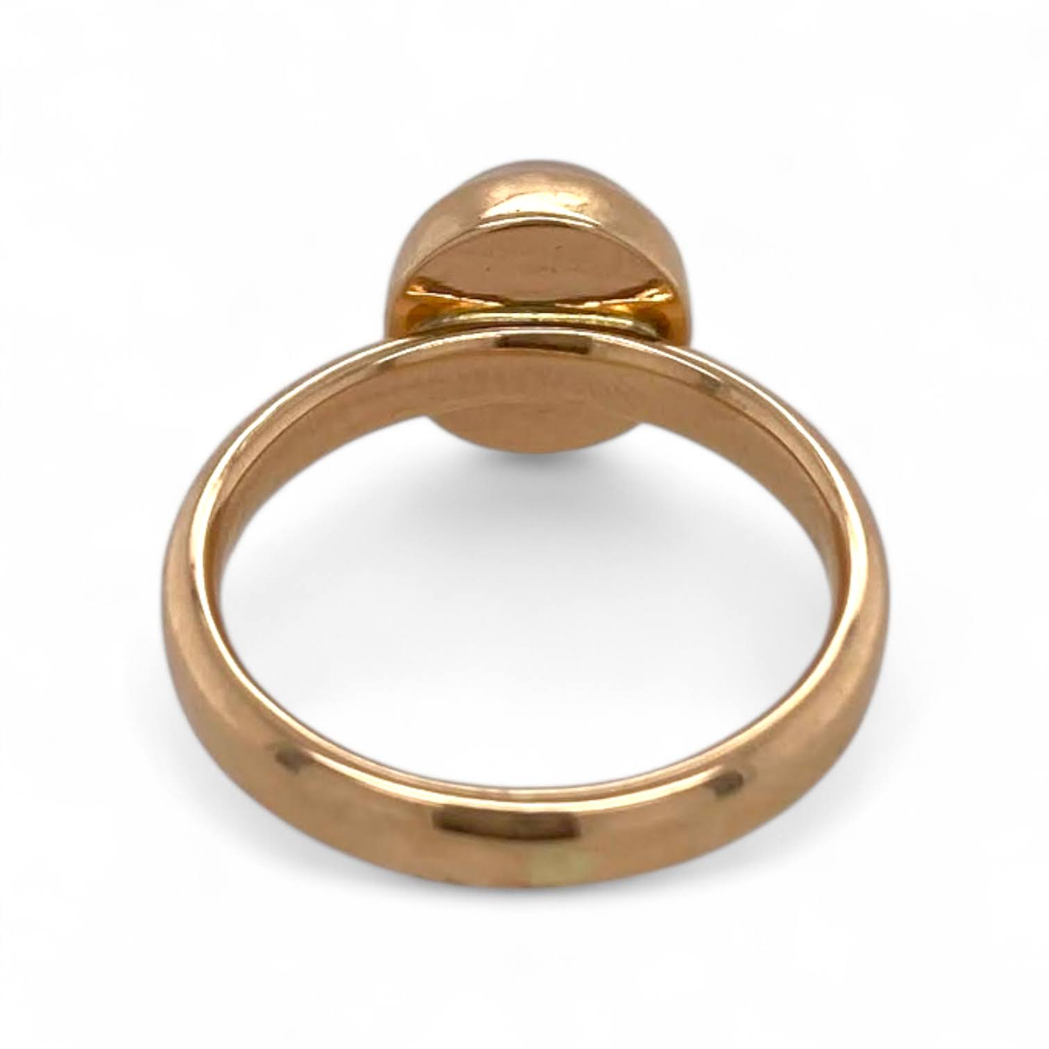 14 karaat rosé gouden ring met rozenkwarts - handgemaakt in eigen atelier #29239 - Afbeelding 3