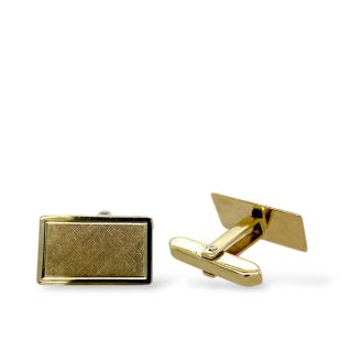 Rechthoekige manchetknopen van 14 karaat geelgoud - occasion #29219